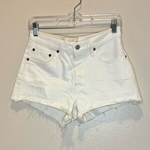 Levi's 501 White Jean Shorts for Women
